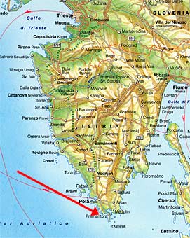 cartina dell'Istria