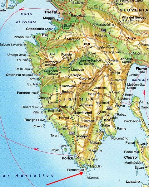 Cartina dell'Istria